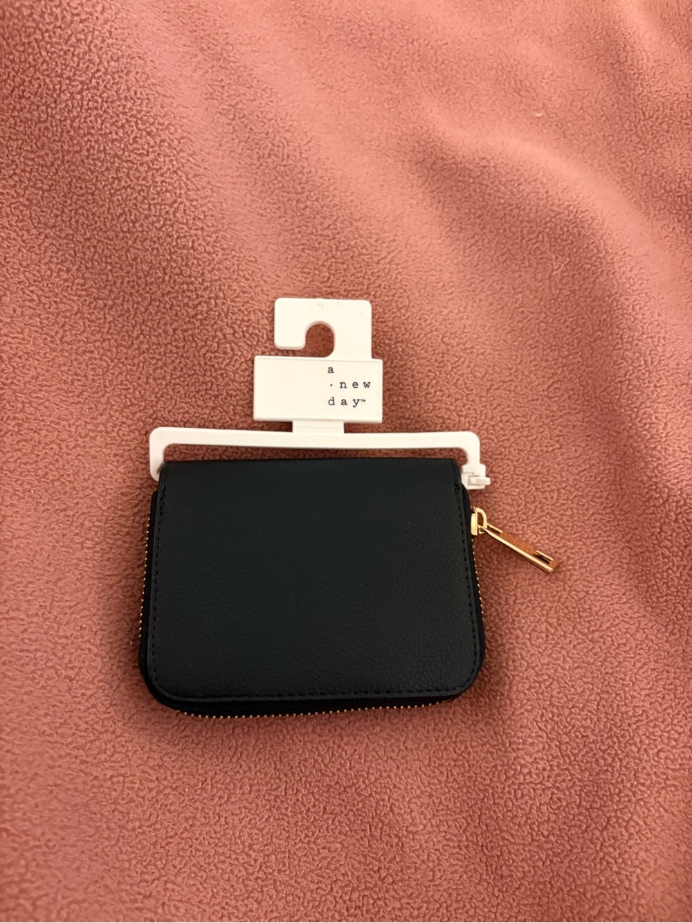 a new day Black Zip Card & Key Holder with Gold Accent